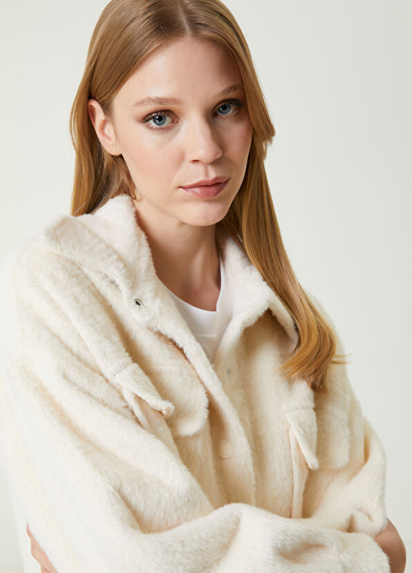 Beymen Club Oversize Off-White Over Shirt - 2