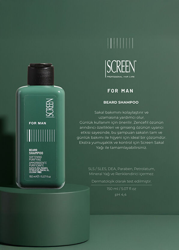 Screen Hair Care For Man Softening Purifying Beard Shampoo 150 ml - 2