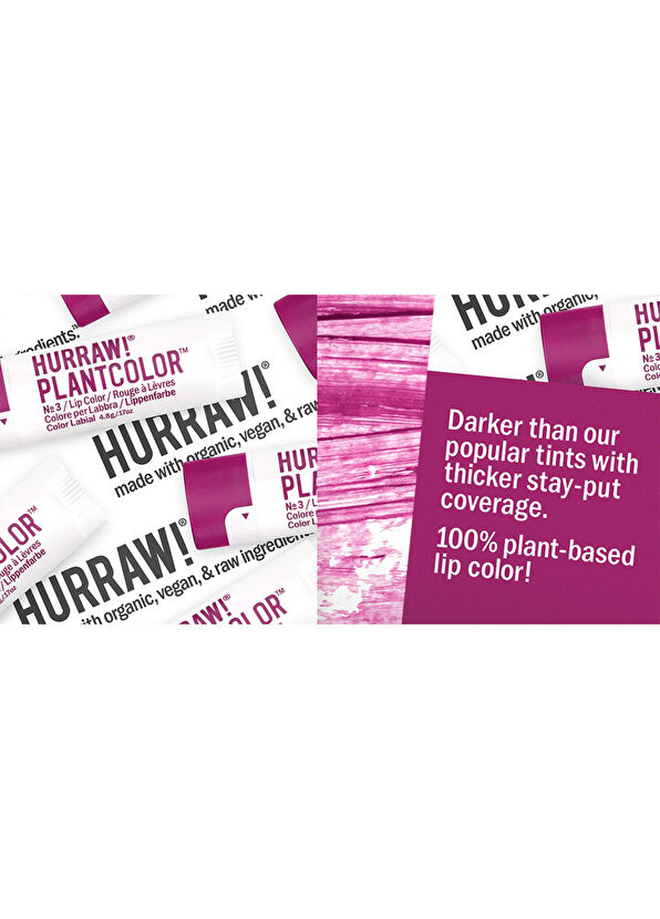 Hurraw No3 Vegan Plantcolor Lip Color Dudak Renklendirici - 2