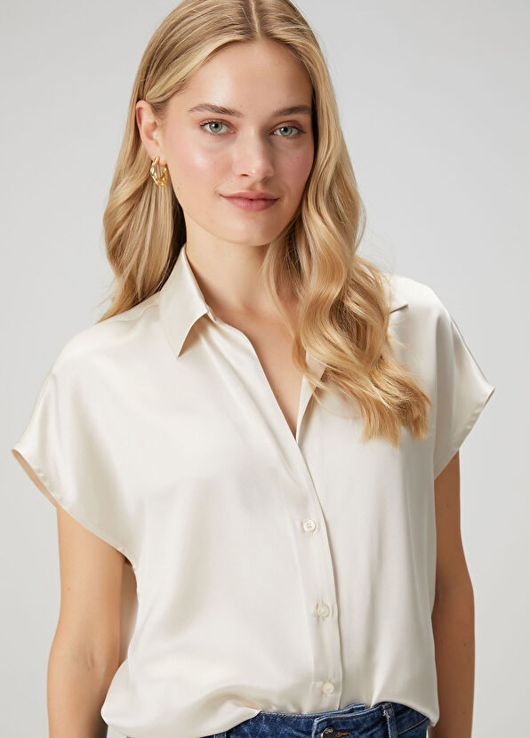Beymen Club Ecru Silk Shirt - 2