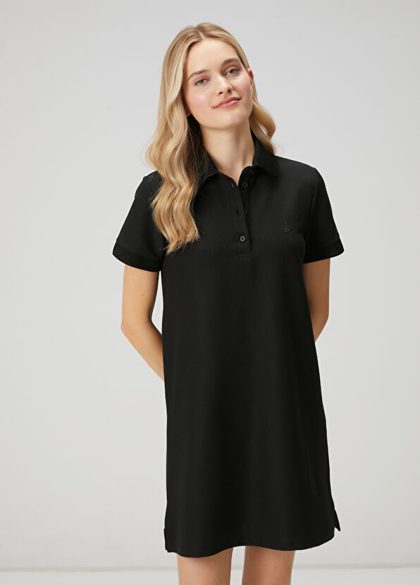 Beymen Club Siyah Mini Polo Elbise - 2