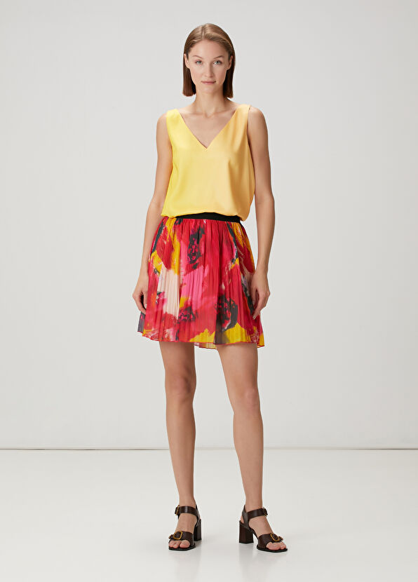 Beymen Club Multi-Colored Patterned Plisoleil Mini Skirt - 1