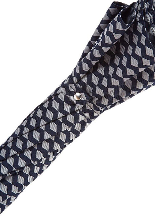 Pasotti Grey Twisted Leather Handle Unisex Umbrella - 4