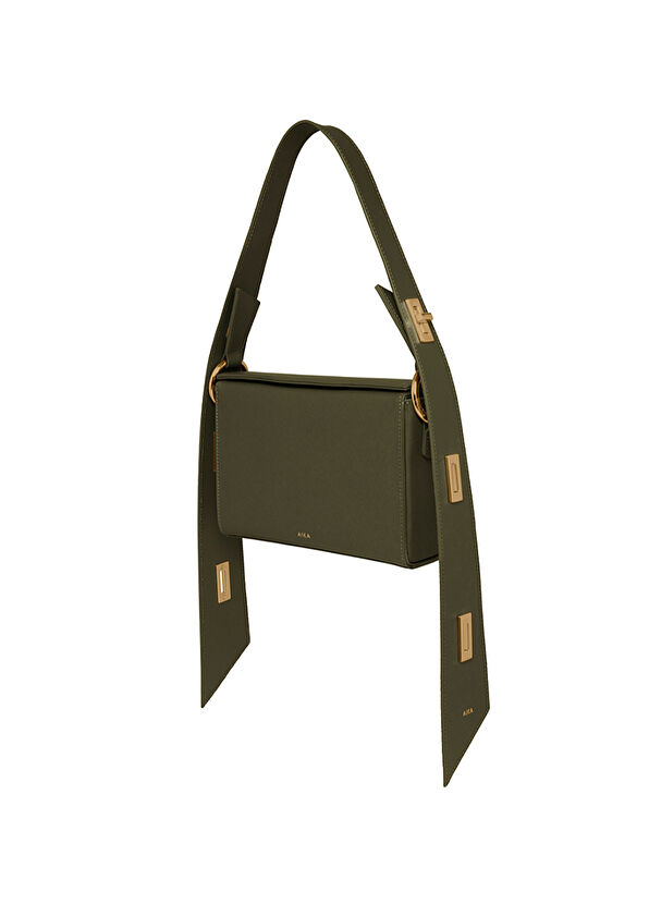 Aika Concept İstanbul Yeşil Deri Kadın Omuz Çantası - 1