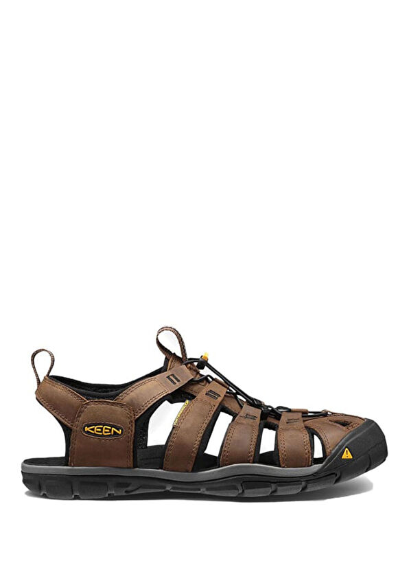 Keen Clearwater CNX Dark Earth Black Leather Men's Sandals - 1