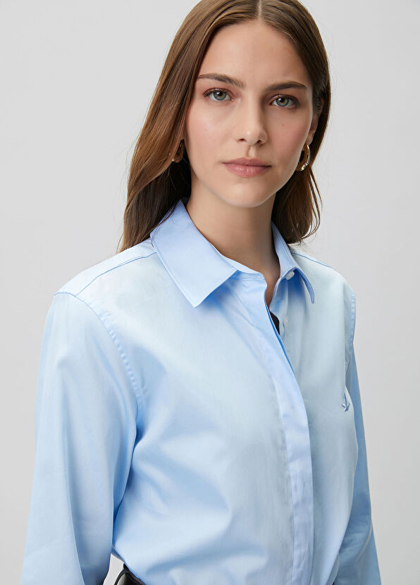 Beymen Club Blue Basic Poplin Shirt - 2