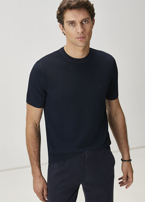 Beymen Club Lacivert Kısa Kollu Kazak - 4