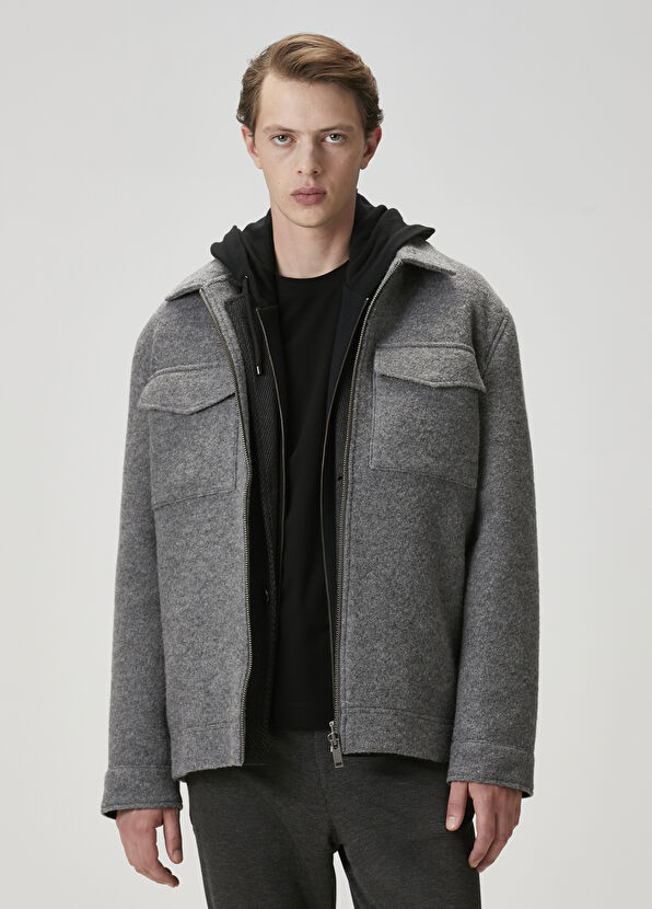 Beymen Club Gri Melanj Bretagna Ceket - 1