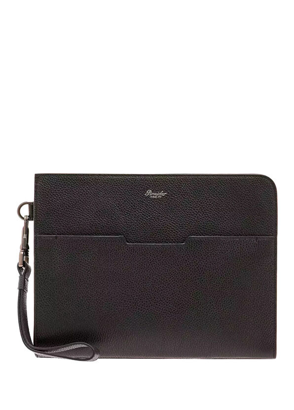 Pineider Siyah Deri Evrak Çantası - 1