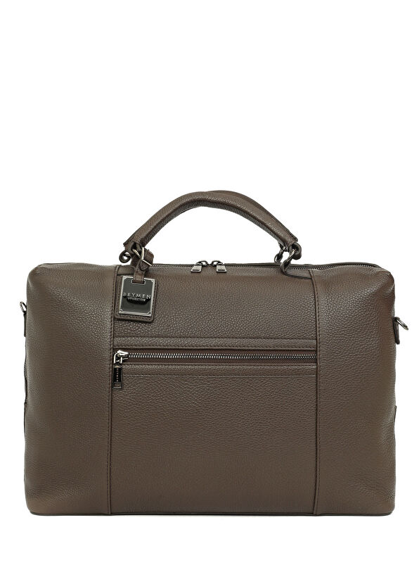 Kahverengi Erkek Deri Laptop Çantası - Görsel 3