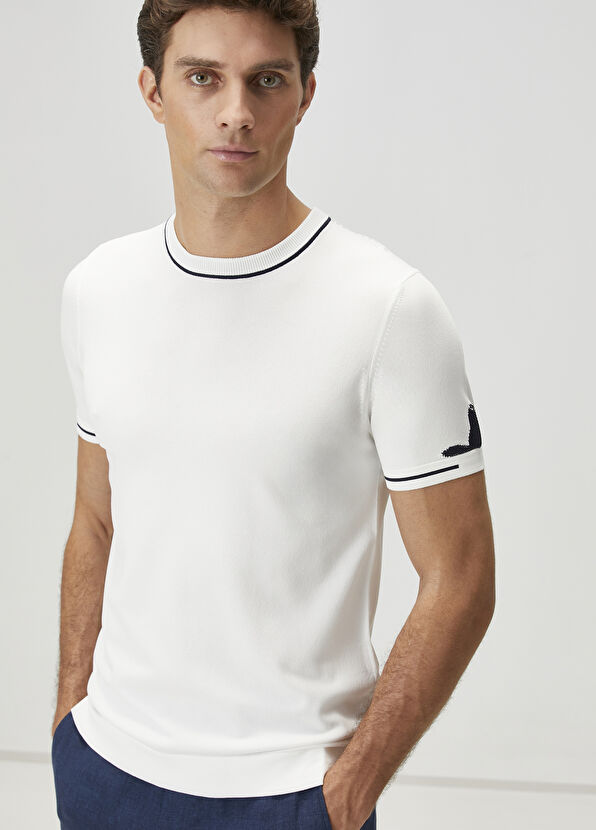 Beymen Club Off-White Short-Sleeved Sweater - 1