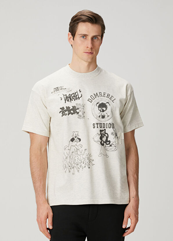 Domrebel Varsity Bear Printed T-Shirt - 1