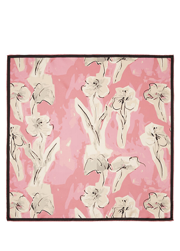 Beymen Club Pink 70x70 Cm Silk Scarf - 1
