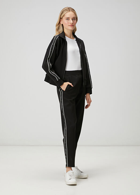 Beymen Club Black Club Striped Carrot Joggers - 2