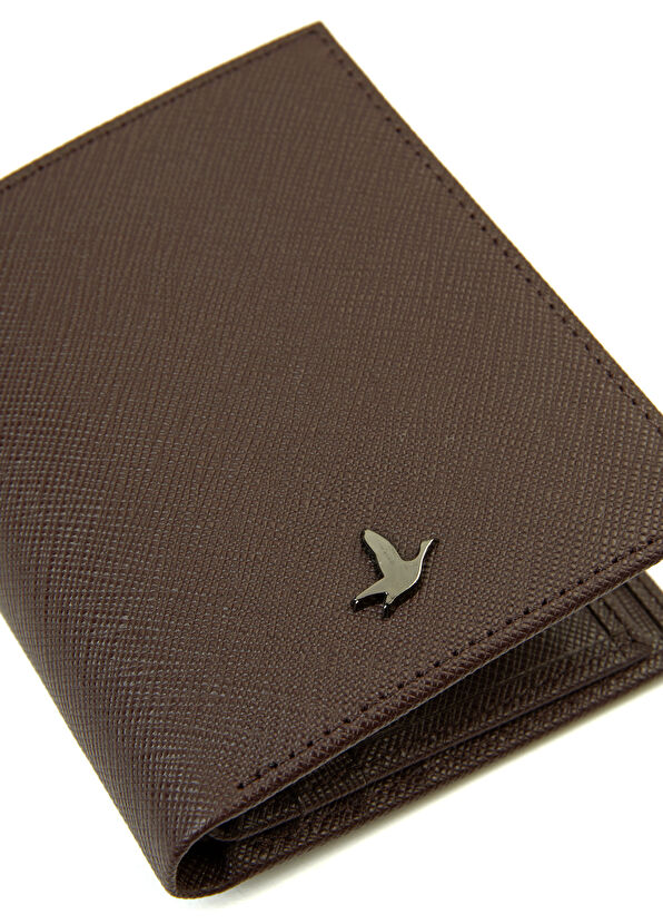 Beymen Club Brown Men's Leather Vertical Wallet - 4