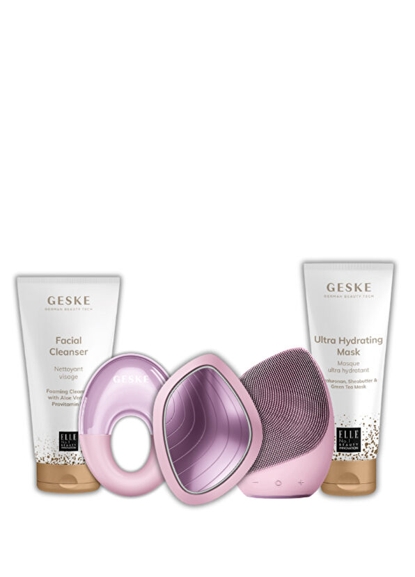 Geske Soğutma ve Isıtmalı Led Terapili Yüz Maskesi ve Temizleme 5'li Cilt Bakım Cihazı Seti - 1