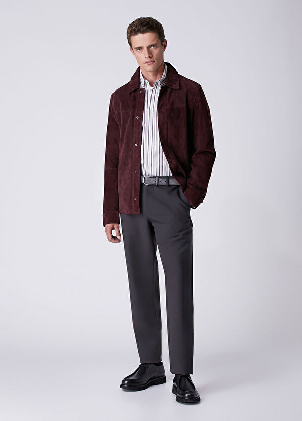 Beymen Club Comfort Fit Beyaz Bordo Çizgi Desenli Gömlek - 3