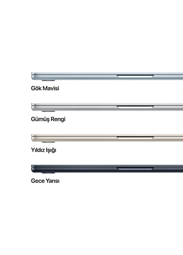 Apple MacBook Air 13" M4 Çip 10 Çekirdekli CPU 8 Çekirdekli GPU 16GB Bellek 256GB SSD Gümüş Laptop MW0W3TU/A - 4