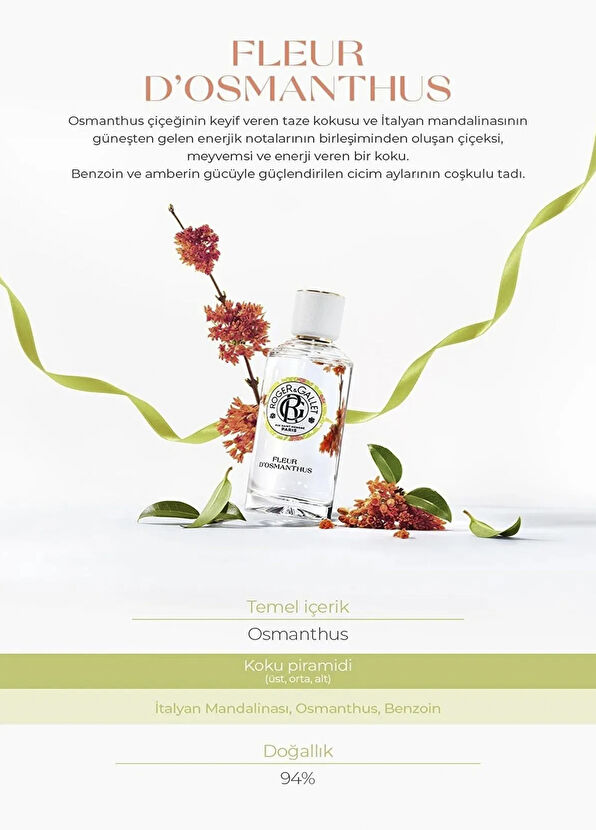 Roger&Gallet Fleur d’Osmanthus EDT 100 ml Kadın Parfüm - 2