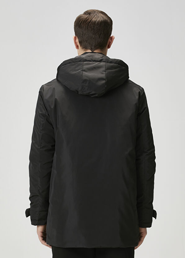 Beymen Club Black Hooded Coat - 4
