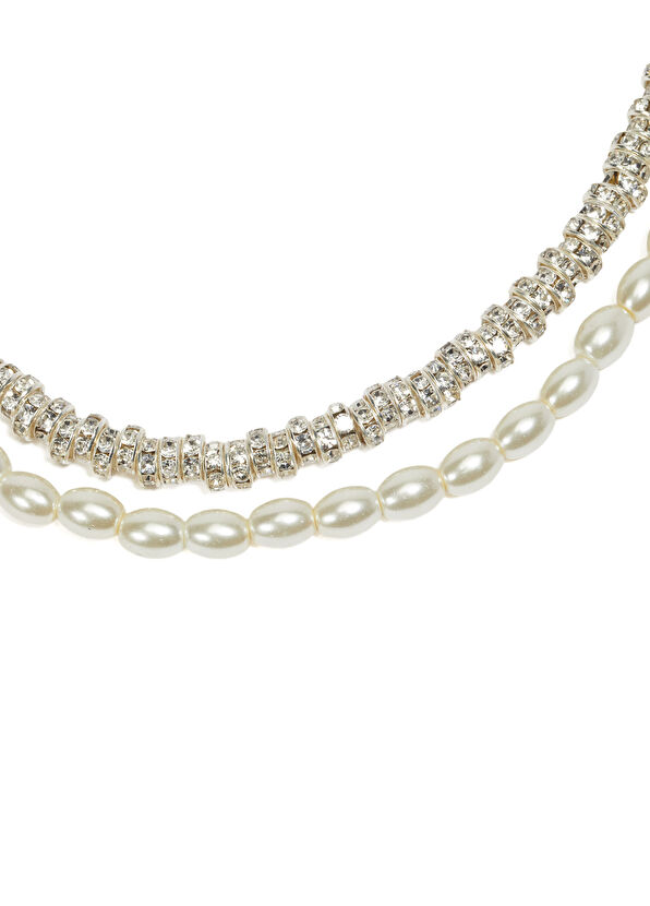 Beymen Club Silver 2-Piece Pearl Women's Necklace - 3