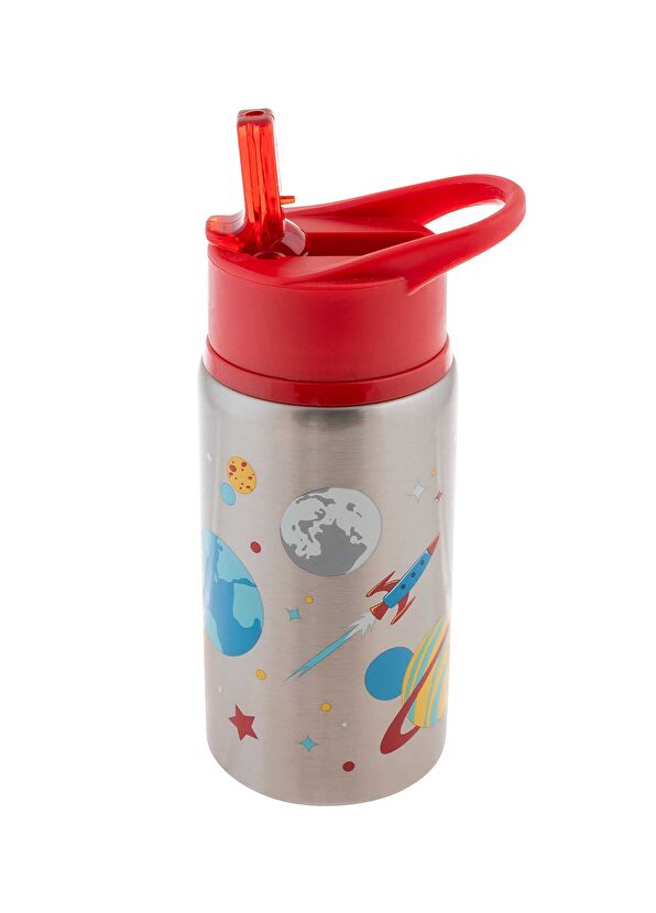 Stephen Joseph Uzay Desenli Kırmızı Kapak Çelik Suluk 530 ml - 2