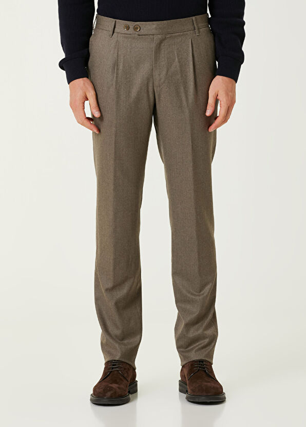 Rota Taupe Yün Pantolon - 2