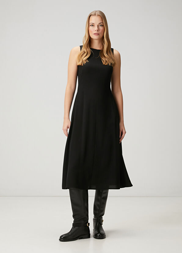 Beymen Club Siyah Midi Elbise - 1