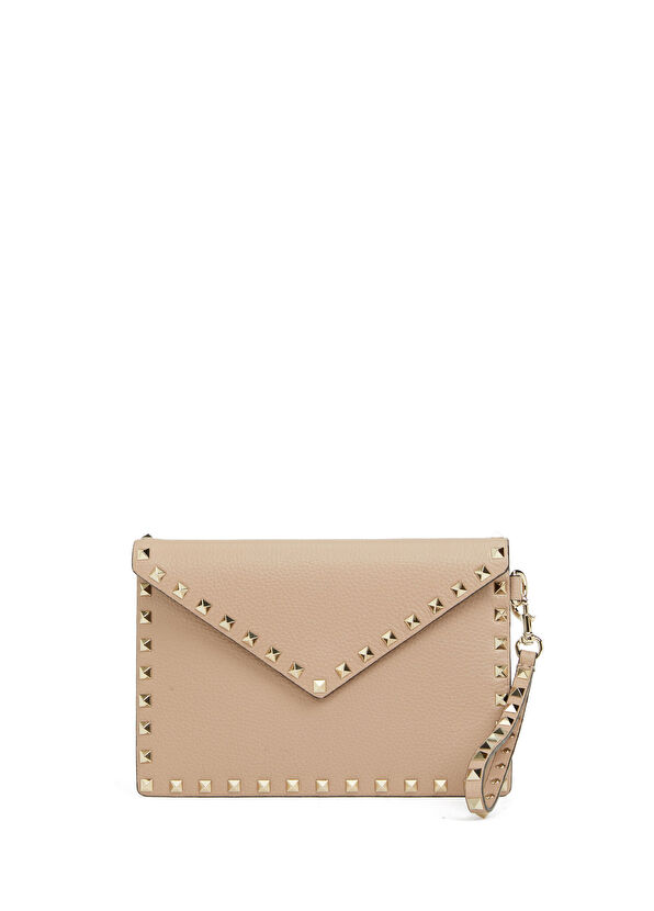 Rockstud Pudra Kadın Deri El Portföyü - Görsel 2