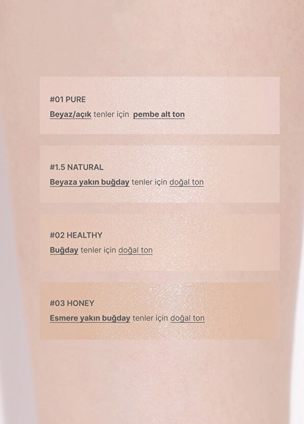 Amuse Dew Wear Permanent Shine Effect Natural Concealing Foundation 35 ml - 3