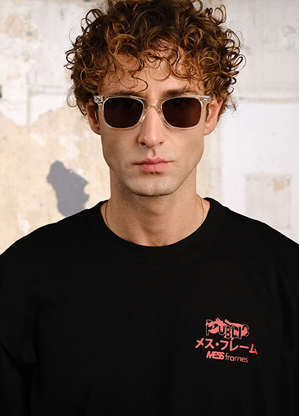 Mess Frames Pleasure Transparan Şeffaf Unisex Güneş Gözlüğü - 2