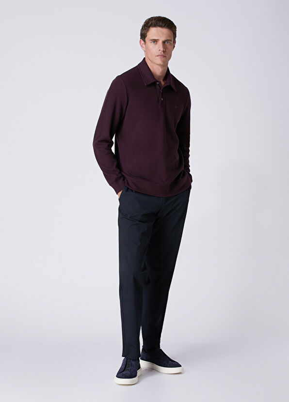 Beymen Club Comfort Fit Plum Polo Sweatshirt - 3
