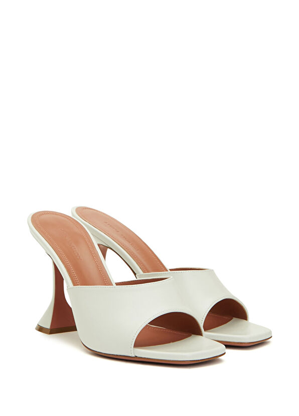 Lupita Beyaz Kadın Deri Terlik - Görsel 3