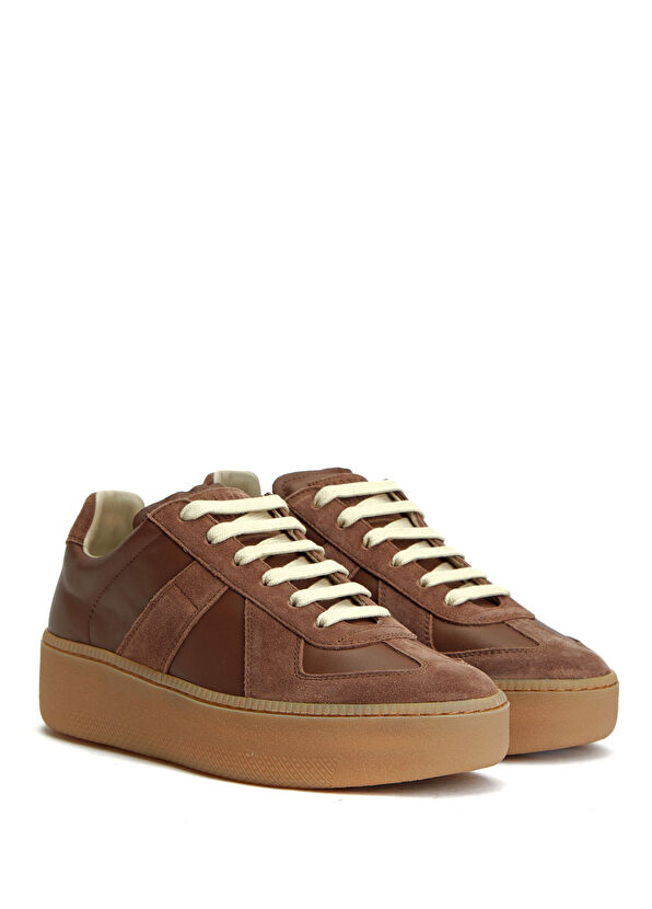 Maison Margiela Replica Tan Women's Leather Sneakers - 2