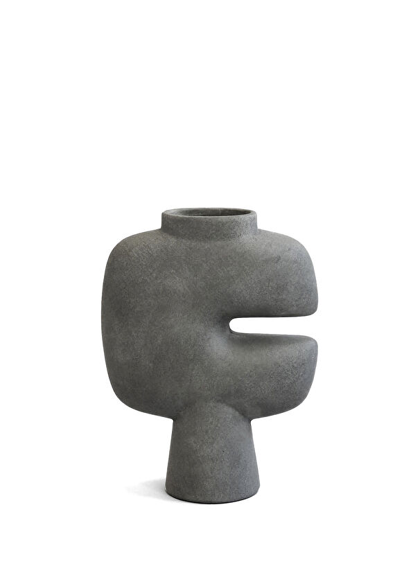 101 Copenhagen Tribal Gri Seramik Vazo - 1