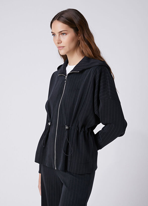 Beymen Club Navy Blue Striped Hoodie - 4