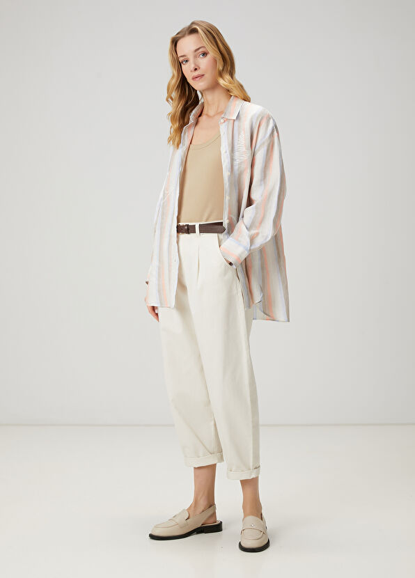 Beymen Club Kırık Beyaz Gabardin Chino Pantolon - 1