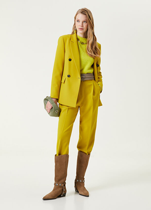 Beymen Club Sarı Pileli Pantolon - 1