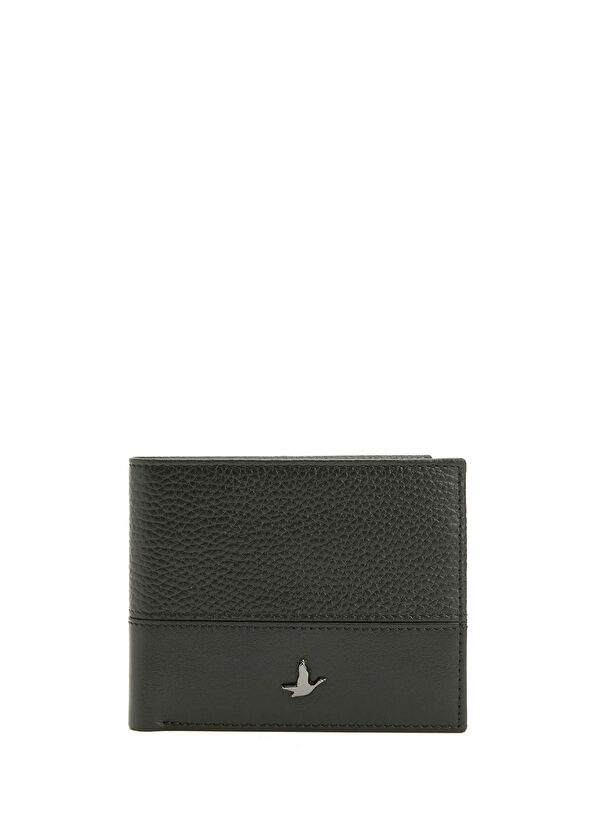 Beymen Club Black Men's Double Leather Wallet - 1