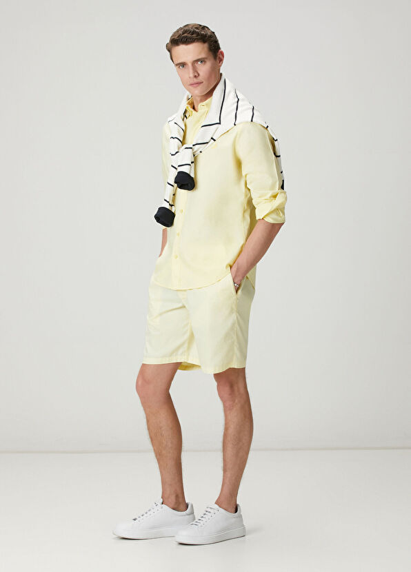 Beymen Club Comfort Fit Light Yellow Oxford Shirt - 3
