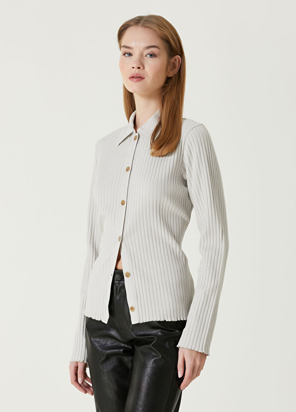 Vince Kırık Beyaz Ribli Hırka - 1