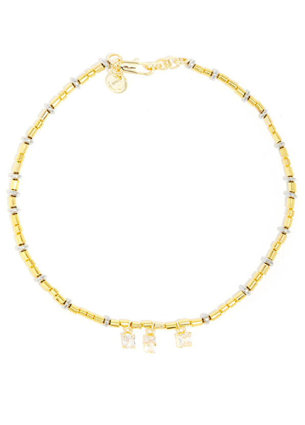 Beymen Club Gold Taş Sallantılı Kadın Kolye - 1