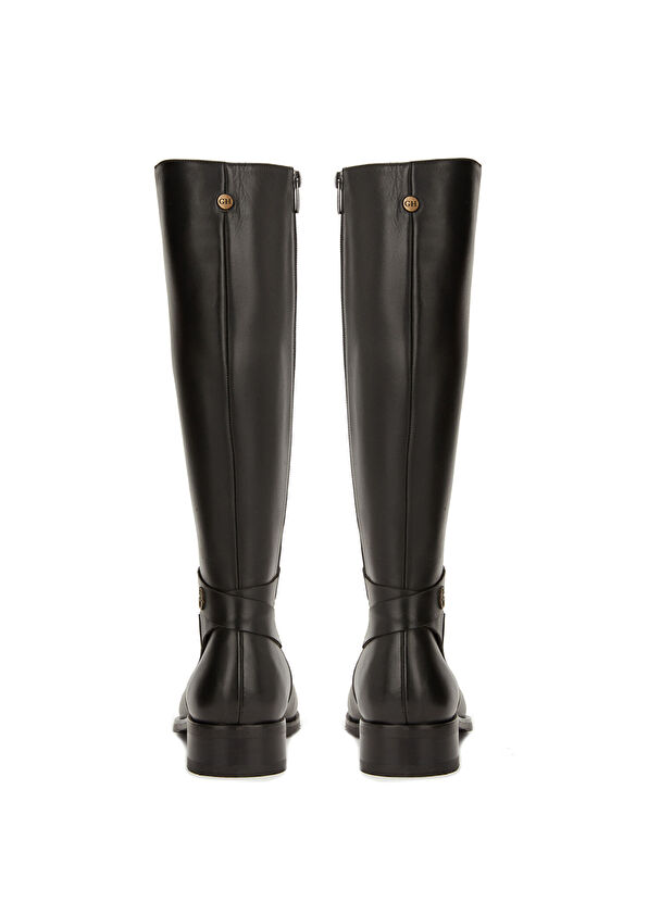 Siyah Kadın Deri Çizme - Görsel 5