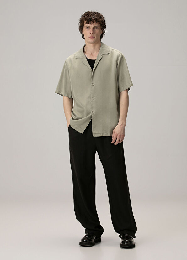 Academia Green Washed Short Sleeved Shirt - 3