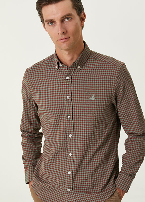 Beymen Club Comfort Fit Yeşil Kare Desenli Gömlek - 2