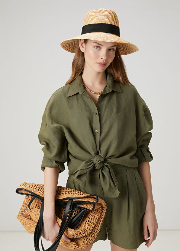 Beymen Club Haki Keten Şort - 1