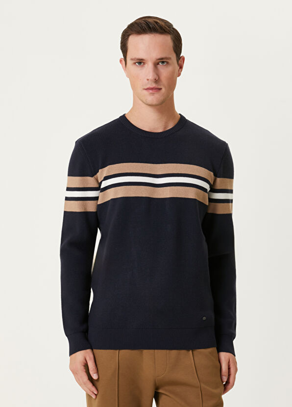 Beymen Club Lacivert Colorblocked Kazak - 1