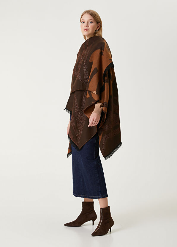 Beymen Club Kahverengi Yaprak Desenli Şal - 3