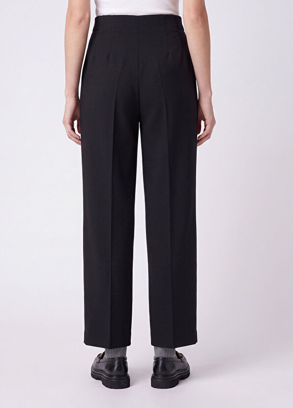 Beymen Club Navy Blue Gold Button-Down Trousers - 4