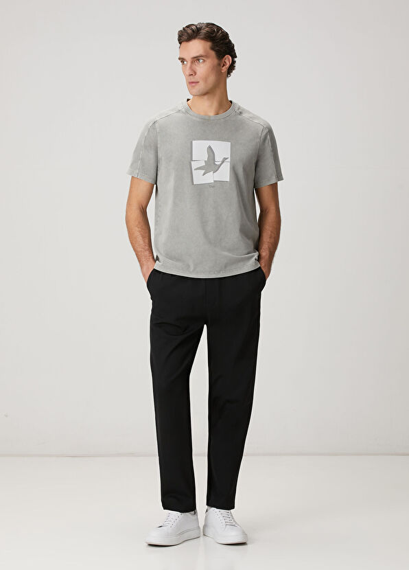 Beymen Club Anthracite Logo Oversize T-Shirt - 3